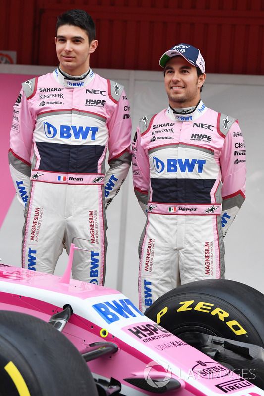 Esteban Ocon, Sahara Force India F1 y Sergio Pérez, Sahara Force India