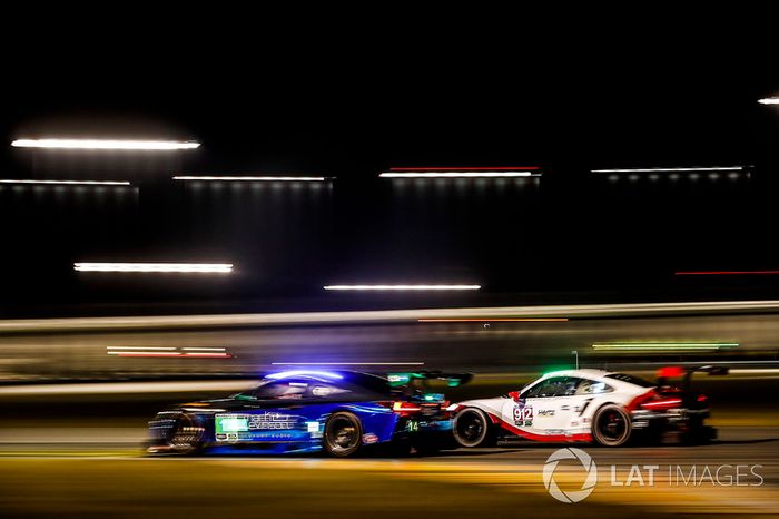 #14 3GT Racing Lexus RCF GT3, GTD: Dominik Baumann, Kyle Marcelli, Bruno Junqueira, #912 Porsche Team North America Porsche 911 RSR, GTLM: Gianmaria Bruni, Laurens Vanthoor, Earl Bamber