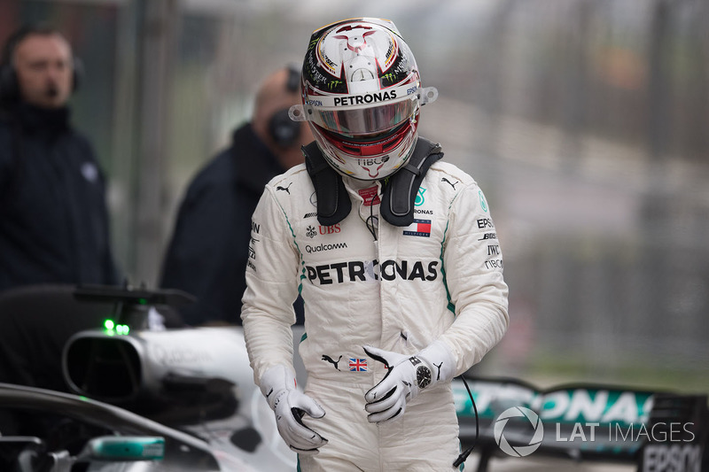 Lewis Hamilton, Mercedes-AMG F1 in parc ferme