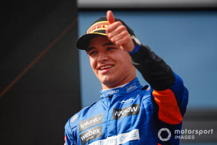 Podio: tercer lugar Lando Norris, McLaren