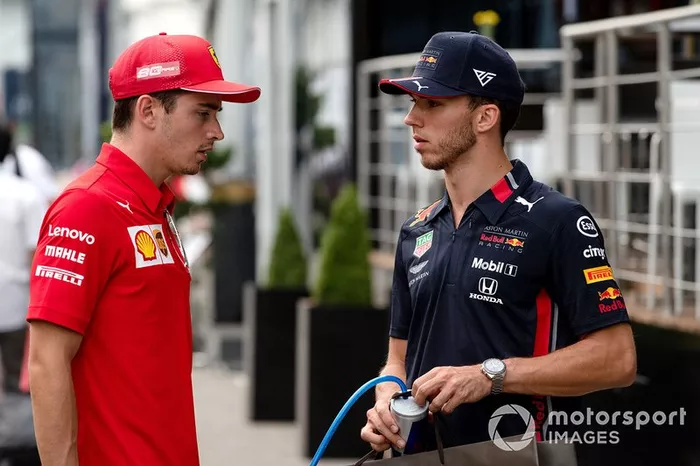 Charles Leclerc, Ferrari e Pierre Gasly, Red Bull Racing 