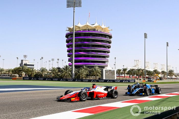 Robert Shwartzman, Prema Racing, Felipe Drugovich, Uni-Virtuosi y Guanyu Zhou, Uni-Virtuosi Racing 