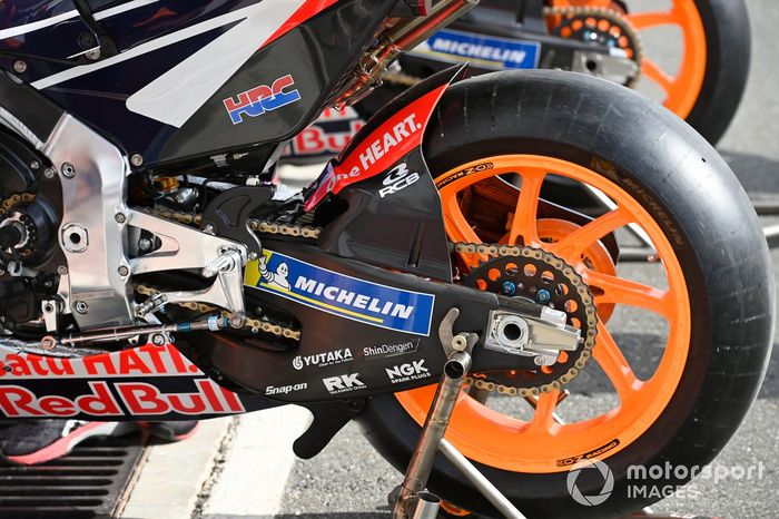 Detalle de la moto de Repsol Honda Team