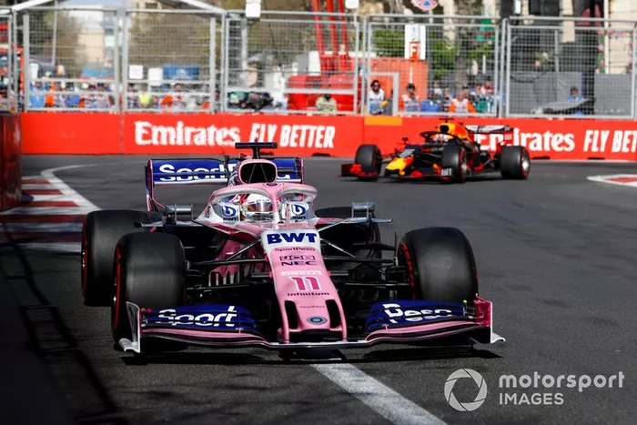 Sergio Pérez, Racing Point RP19,  Max Verstappen, Red Bull Racing RB15