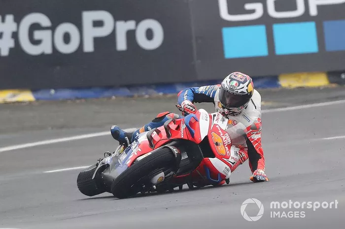 Jack Miller, Pramac Racing caída