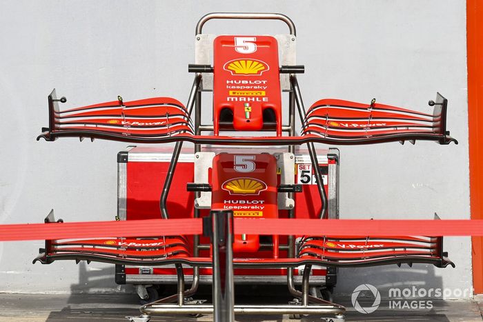 Ala delantera del coche de Sebastian Vettel, Ferrari SF1000