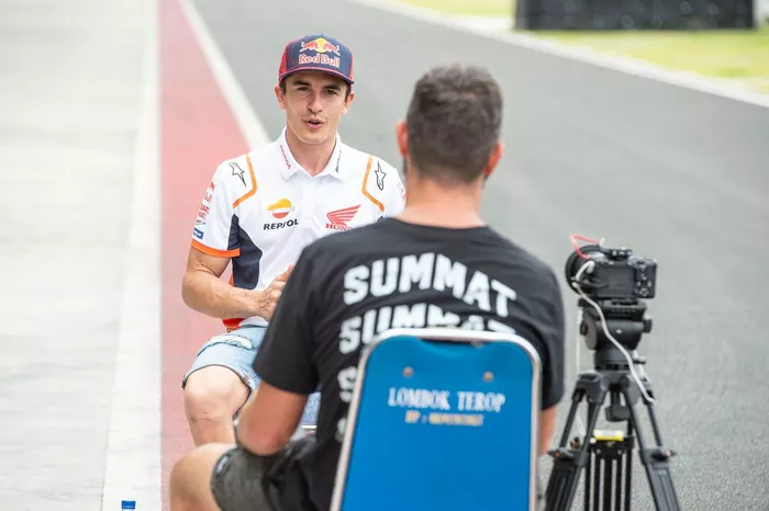Marc Márquez, Respol Honda Team, en una entrevista