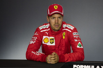Sebastian Vettel, Ferrari SF71H lors de la conférence de presse