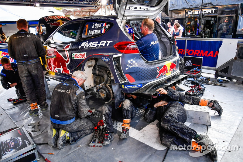The car of Sébastien Ogier, Julien Ingrassia, M-Sport Ford WRT Ford Fiesta WRC