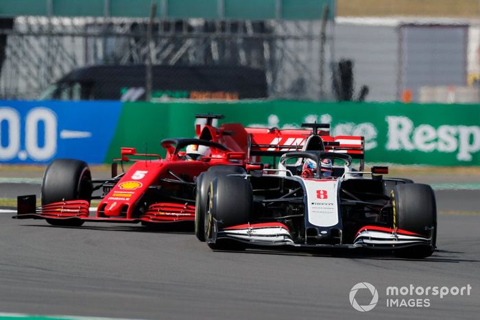 Romain Grosjean, Haas VF-20, Sebastian Vettel, Ferrari SF1000