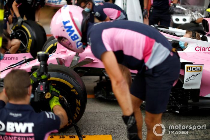 Racing Point practica los pitstops