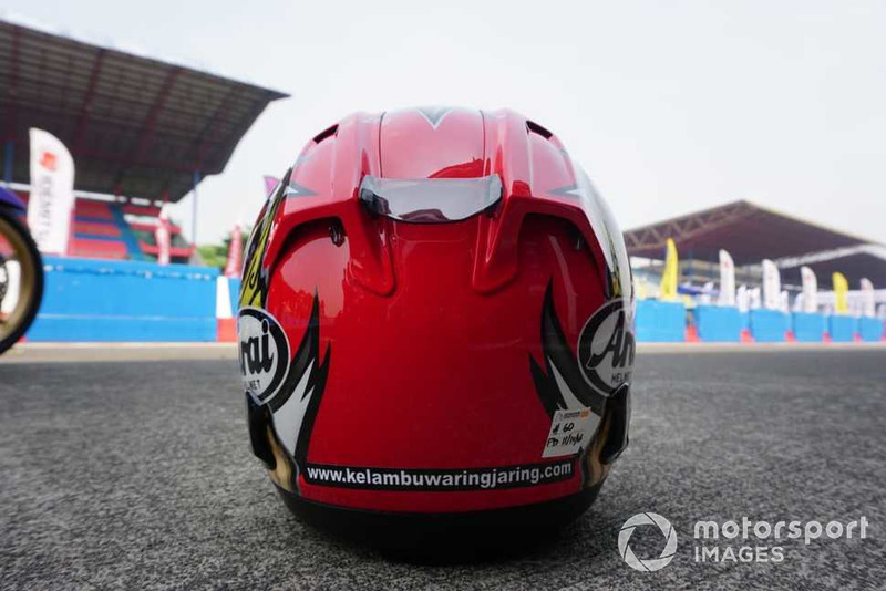 Desain helm spesial Gatotkaca milik Wahyu Aji Trilaksana, Yamaha Racing Indonesia