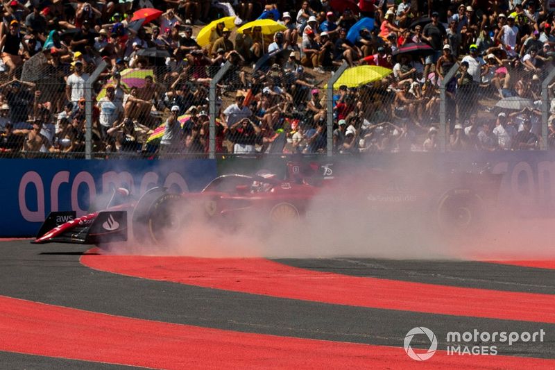 Choque de Charles Leclerc, Ferrari F1-75, en Le Beausset