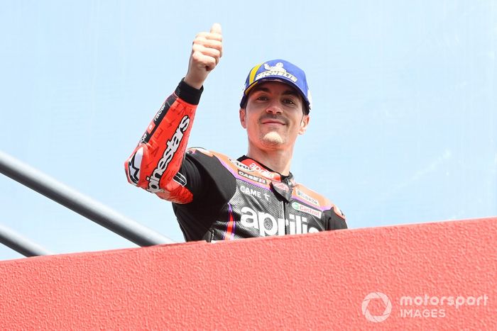Podio: Segundo lugar Maverick Viñales, Aprilia Racing Team