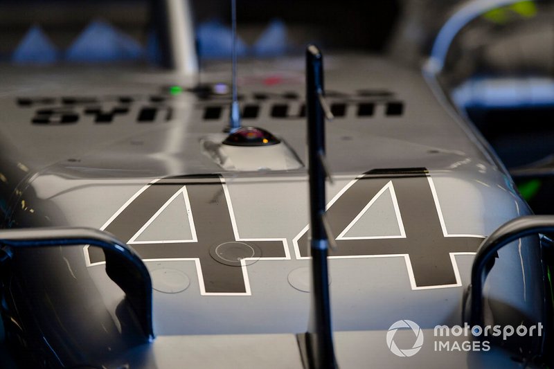 Le nez de la voiture de Lewis Hamilton, Mercedes AMG F1 W10