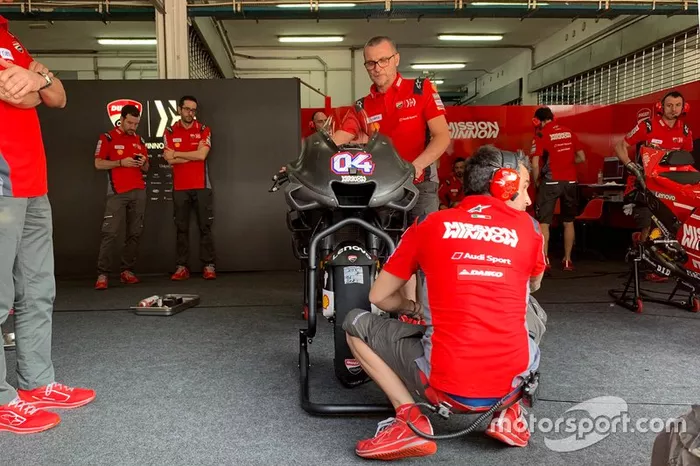 La moto d'Andrea Dovizioso, dotée d'un nouveau carénage