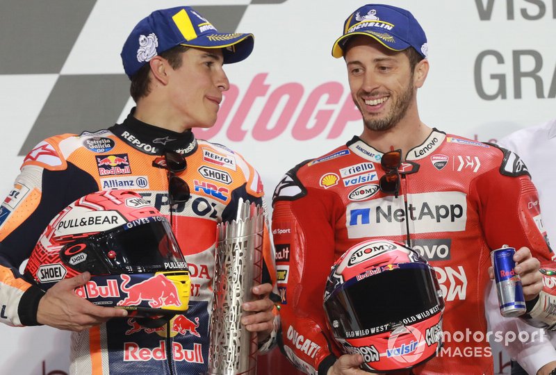 Podio: Marc Márquez, Repsol Honda Team, Andrea Dovizioso, Ducati Team