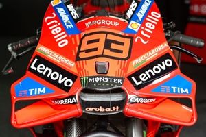 Detalles de la moto del Ducati Team