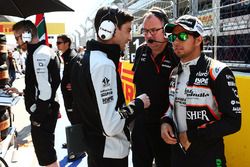 Sergio Pérez, Sahara Force India F1 en la parrilla con Tim Wright, Sahara Force India F1 Team carrer