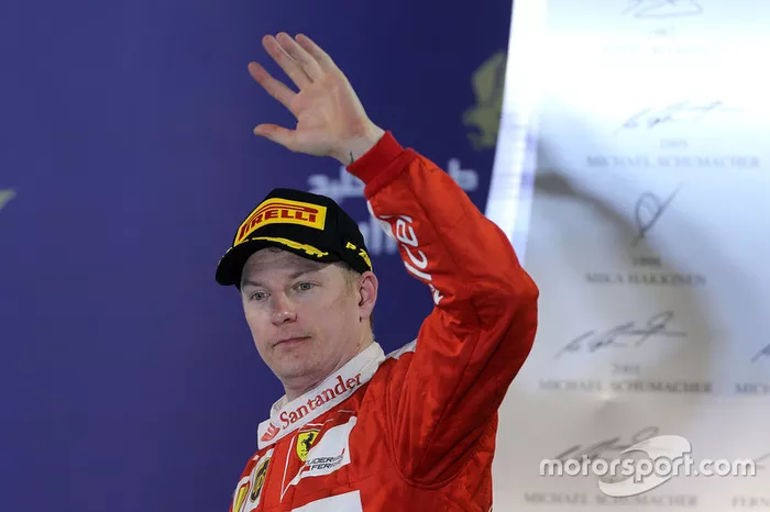 Podio: segundo lugar Kimi Raikkonen, Ferrari