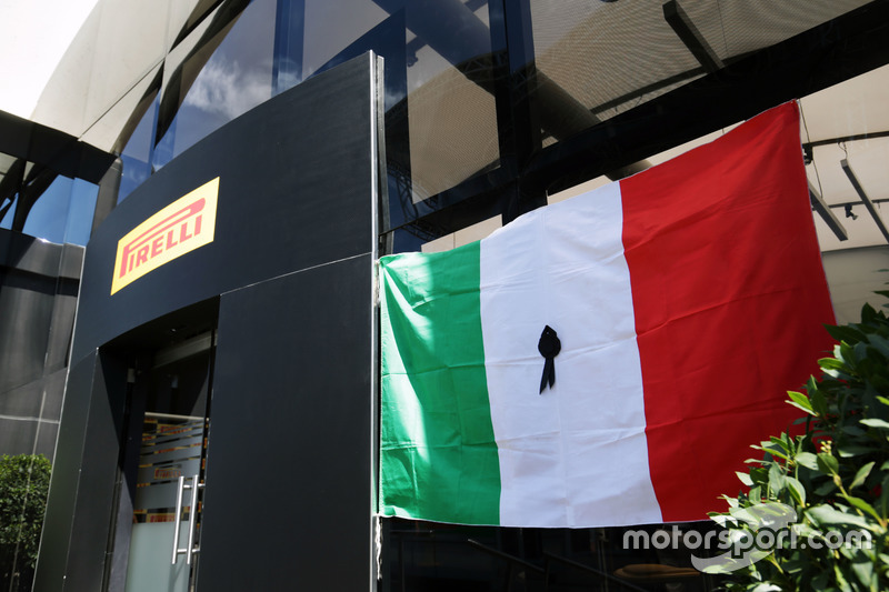 Pirelli pay their respects to the victims of the earthquake in Italy