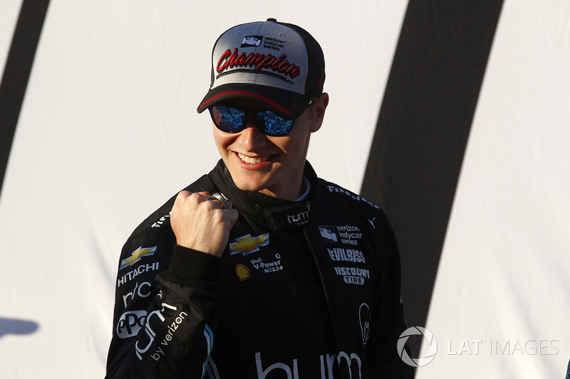 Campeón 2017,  Josef Newgarden, Team Penske Chevrolet celebra