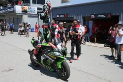 Le vainqueur Jonathan Rea, Kawasaki Racing