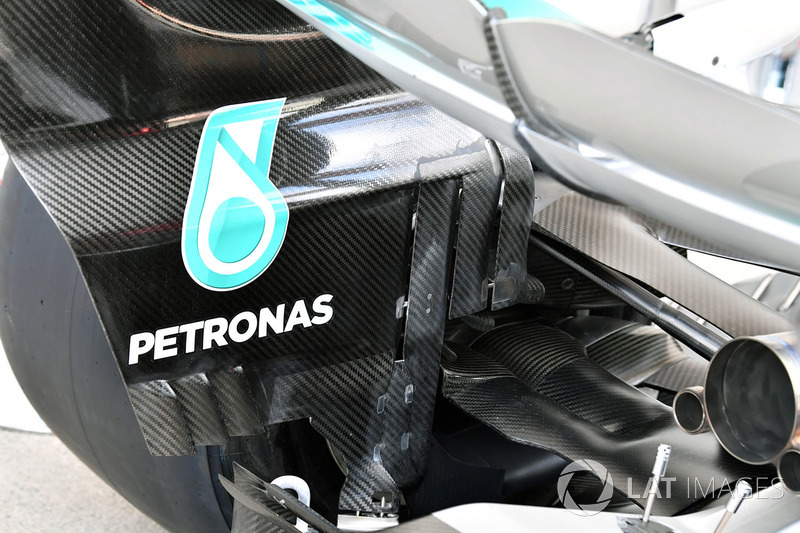 Ala posterior del Mercedes AMG F1 W08
