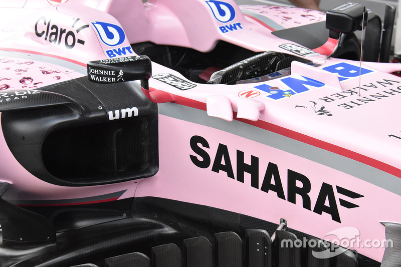 Detalle lateral del Sahara Force India F1 VJM10