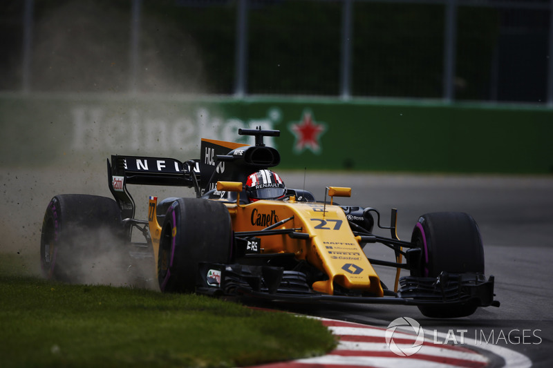 Nico Hulkenberg, Renault Sport F1 Team RS17, commet une erreur