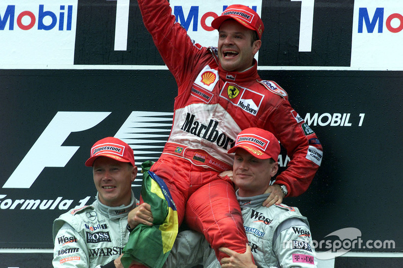 2000: 1. Rubens Barrichello, 2. Mika Hakkinen, 3. David Coulthard