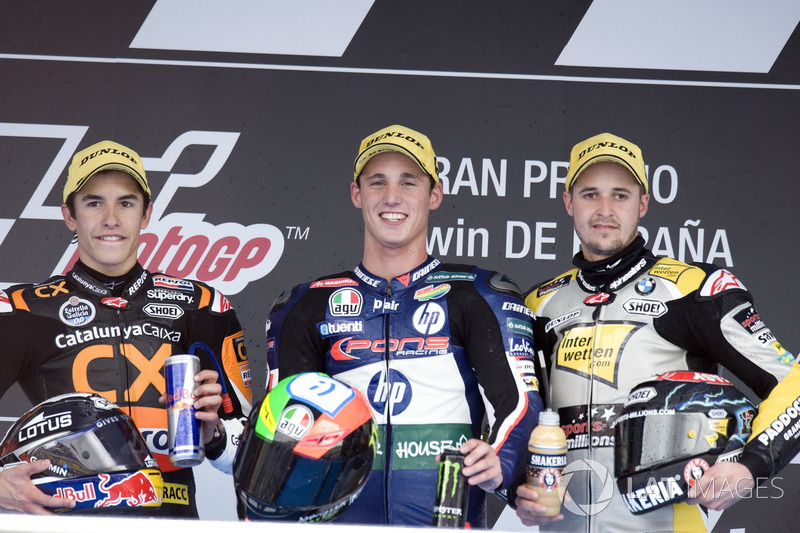 Podyum: Marc Marquez, 1. Pol Espargaro, 3. Thomas Luthi