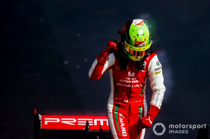 Ganador Mick Schumacher, Prema Racing celebra