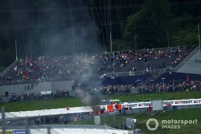 Incendio de las motos de Dani Pedrosa y Lorenzo Savadori