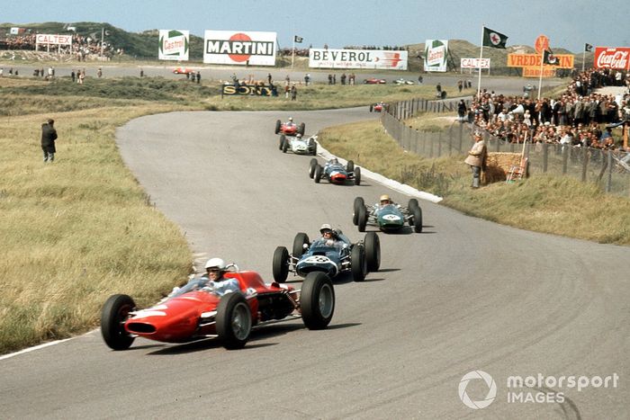 Phil Hill, ATS 100, Joakim Bonnier, Cooper T60 Climax,, Trevor Taylor, Lotus 25 Climax,, Chris Amon, Lola Mk4A Climax, Innes Ireland, BRP 1-BRM