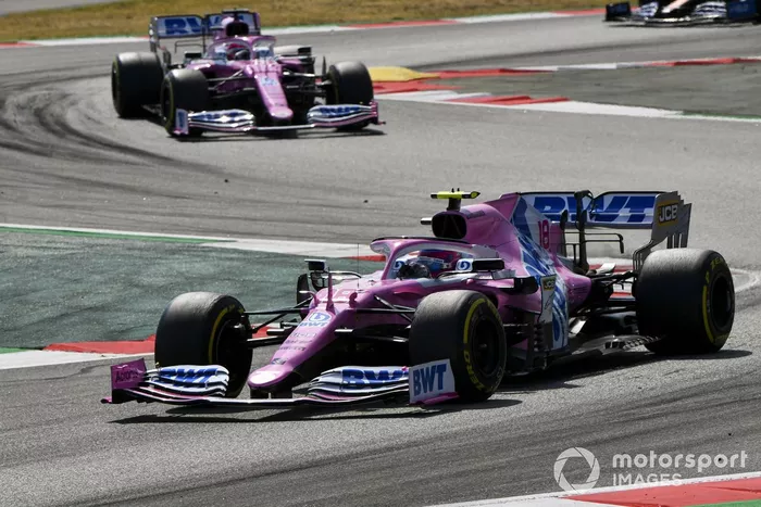 Lance Stroll, Racing Point RP20, Sergio Pérez, Racing Point RP20