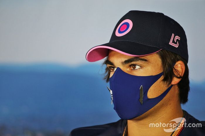 Lance Stroll, Racing Point en la conferencia de prensa