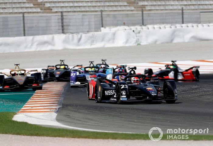 Sébastien Buemi, Nissan e.Dams, Nissan IMO2 Pascal Wehrlein, Mahindra Racing, M6Electro, Antonio Felix da Costa, DS Techeetah, DS E-Tense FE20 