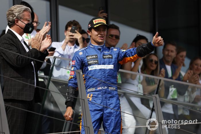 Podio: tercer lugar Lando Norris, McLaren