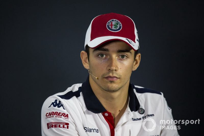Charles Leclerc, Sauber in press conference