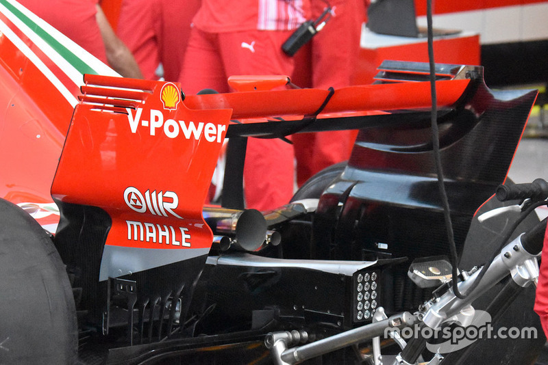Ferrari SF71H, dettaglio dell'ala posteriore