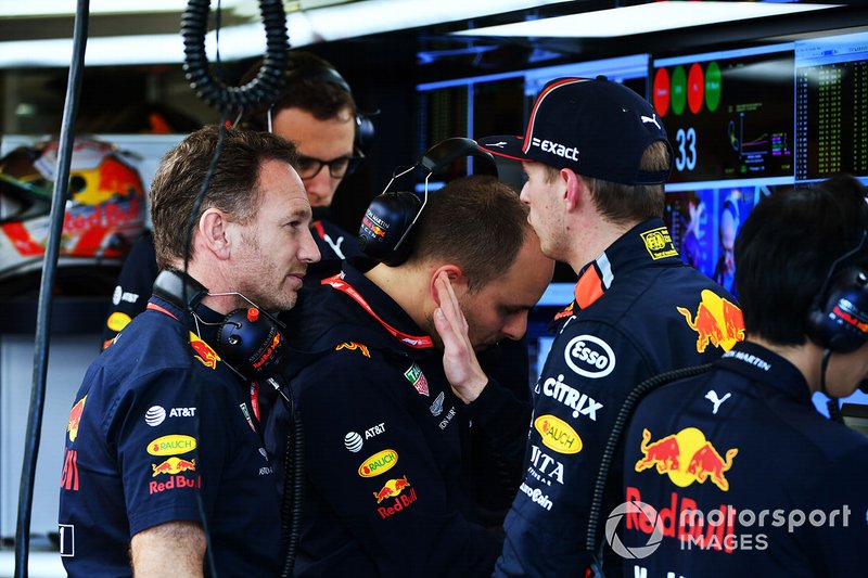 Christian Horner, Team Principal, Red Bull Racing, Max Verstappen, Red Bull Racing