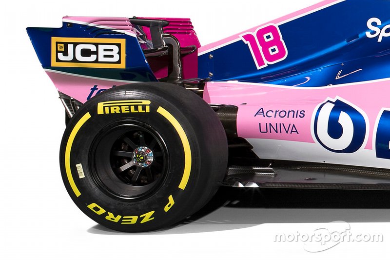 Dettaglio della livrea della Racing Point