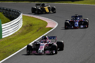 Esteban Ocon, Racing Point Force India VJM11, Brendon Hartley, Toro Rosso STR13, Carlos Sainz Jr., Renault Sport F1 Team R.S. 18