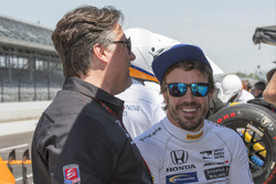 Fernando Alonso, Andretti Autosport Honda with team owner Michael Andretti