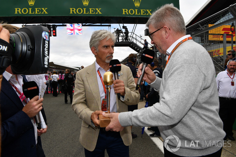 Simon Lazenby, Sky TV, Damon Hill, Sky TV y Ross Brawn, Formula One Director deportivo de Motorsport