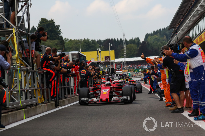 Parc Ferme: Sebastian Vettel, Ferrari SF70H