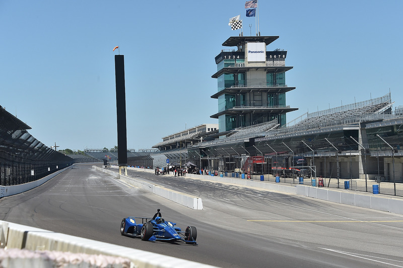 Juan Pablo Montoya testing the 2018 Chevrolet IndyCar