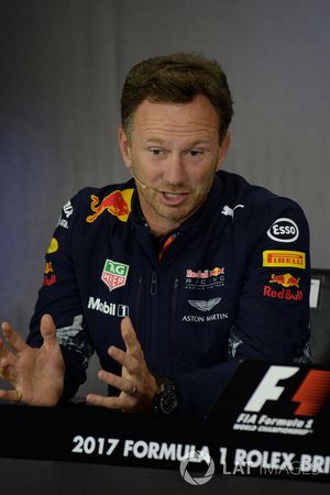Christian Horner, director de Red Bull Racing Team Principal en la conferencia de prensa