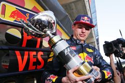 Race winner Max Verstappen, Red Bull Racing celebrates with the team